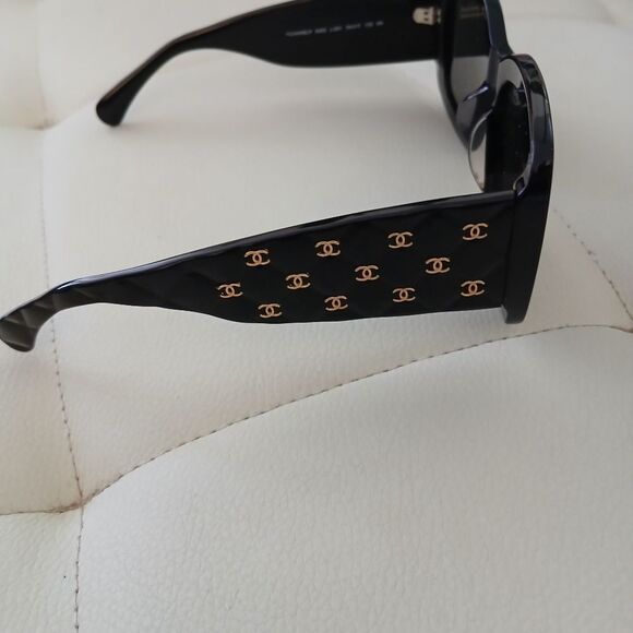 CHANEL Black and Gold  Sunglasses main image 4